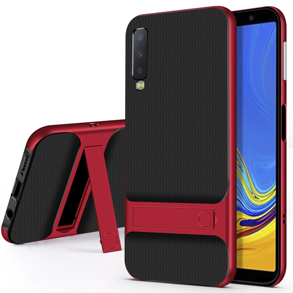 Para Samsung Galaxy A7 2018 Caso De Luxo Macio Silicone Pc Com 