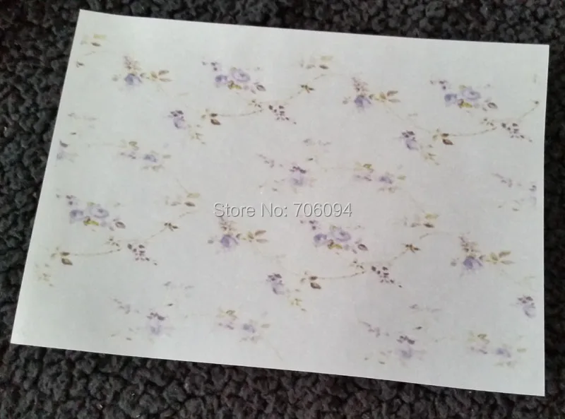 15x21 см(5,91 ''x 8,27'') фиолетовый цветок ручной работы упаковочная бумага для мыла на заказ маслостойкая бумага подарочная обертка, 200 шт./партия