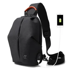 Новинка, Мужская нагрудная сумка, черная сумка через плечо, износостойкая нейлоновая сумка, репеллентная Противоугонная сумка D205