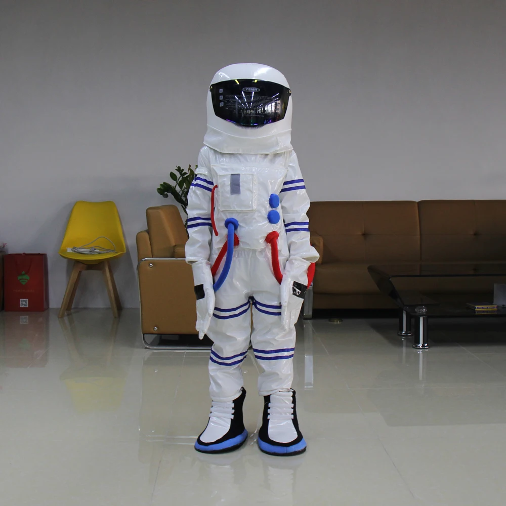 Spaceman Mascot Costume Astronaut Halloween Party Dress Adult Size Free Shipping