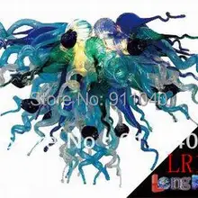 Большой размер высокое качество муранское стекло ярко-синяя люстра