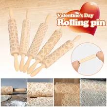 SOLEDI Rolling Pin розовое дерево окружающей среды День Святого Валентина тиснение вечерние ень Пряничный торт DIY печенье