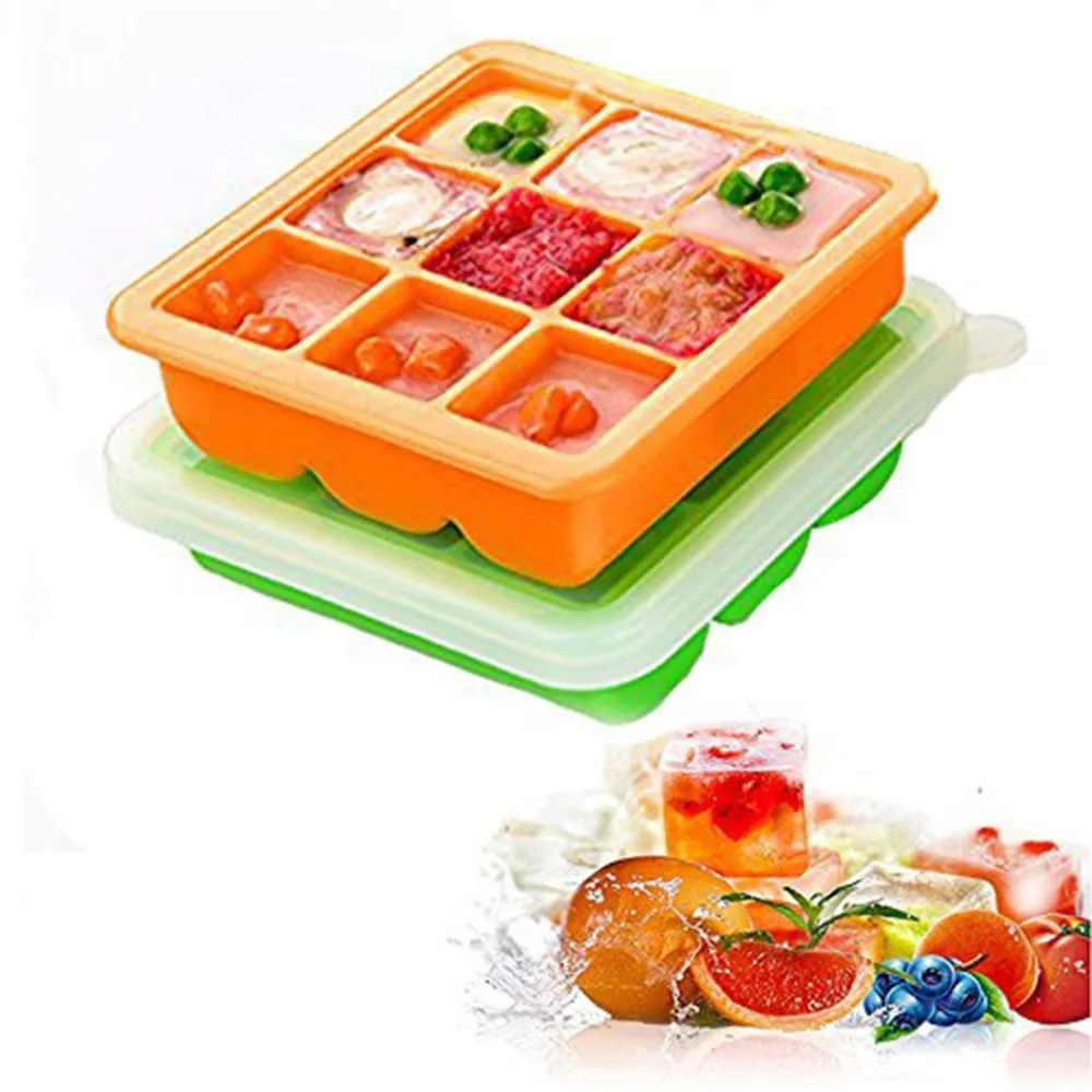 Fácil de limpiar, práctica de silicona de grado de alimentos Chocolate molde de cubo de hielo bandeja congelar molde Bar pudín de La jalea molde de hielo licuadora