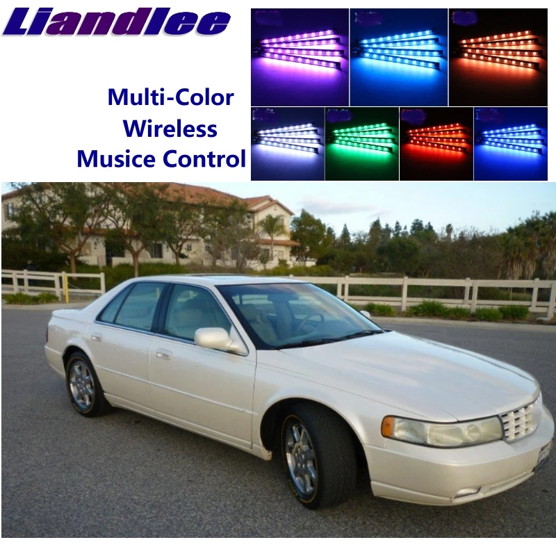 LiandLee Car Glow Interior Floor Decorative Atmosphere Seats Accent Ambient Neon light For adillac STS STS-V SLS