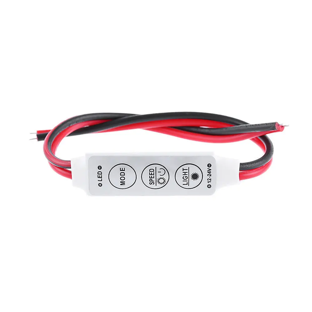 DC12 24V 3 ключа Мини светодиодный светильник полосы оголенный провод встроенный