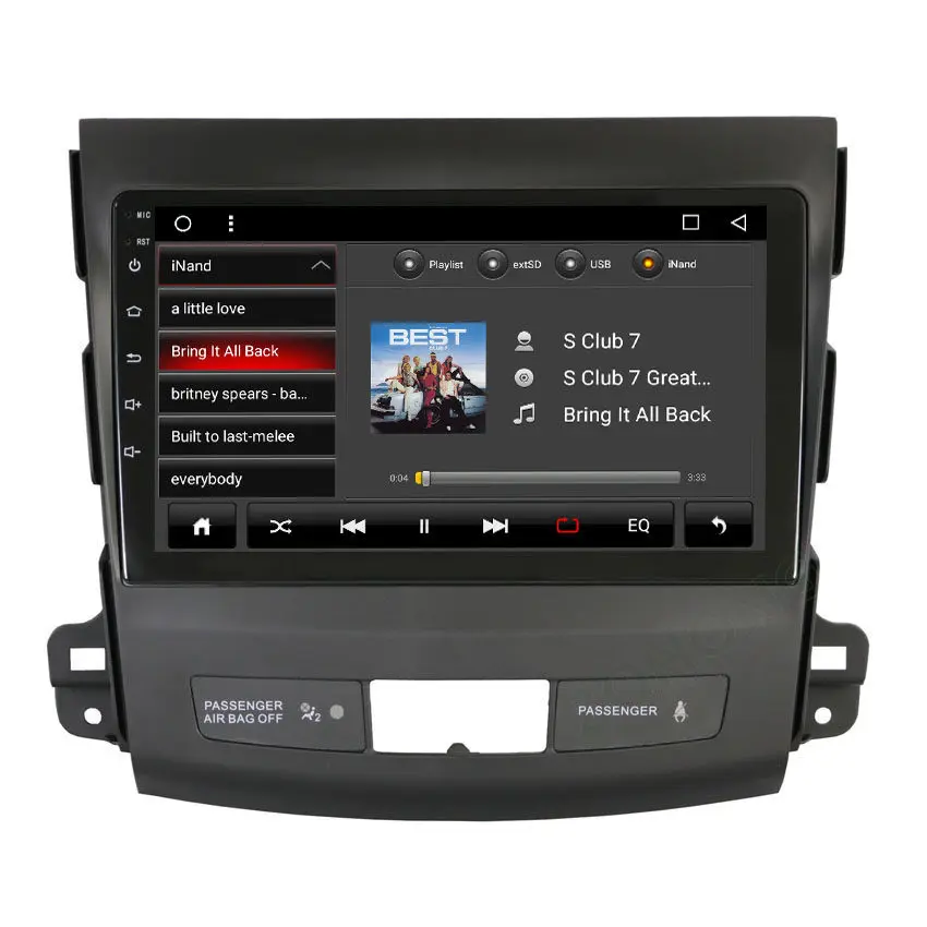 2.5D 9 дюймов Octa 8 Core Android автомобильный мультимедийный dvd-плеер для Mitsubishi Outlander 2005-2012 автомобиля gps Навигация Авто Радио стерео