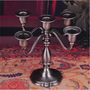 

Europe classic Ancient tin color candle holder candle stand metal candle container candle holders for home decorations ZT140