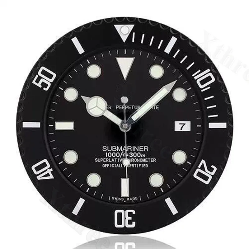 Горячая распродажа Роскошные дизайнерские настенные часы металлические часы настенные часы Horloge Decorativo с соответствующие логотипы дропшиппинг - Цвет: black 50