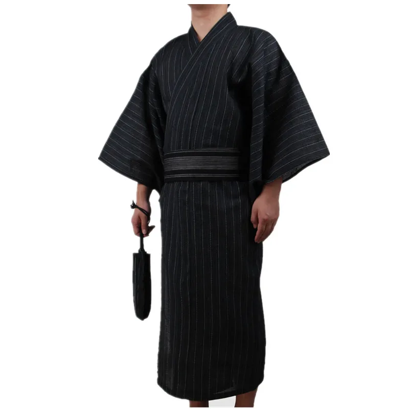 3 pc/ensemble Kimono costume Traditionnel Japonais Mâle Kimono avec Obi