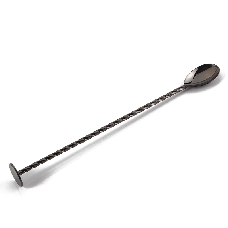 Premium 27cm Stainless Steel Muddler Bar Spoon / Drink Mixing Spoons / Bartender Tools Stick Cocktail Spoon Stirrer
