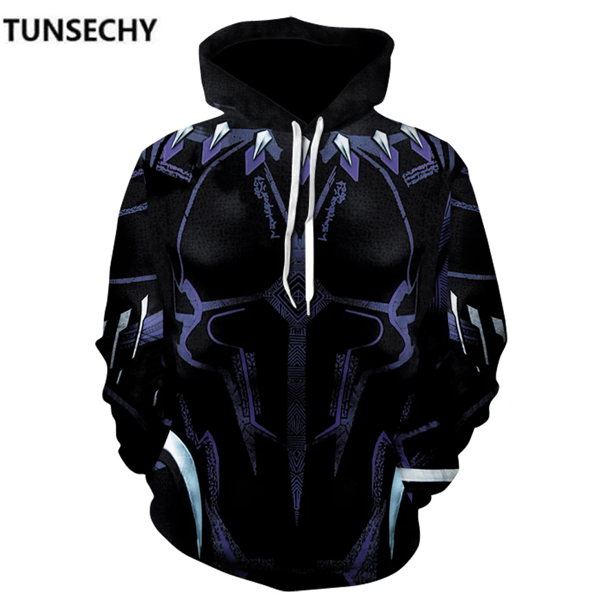

New avengers film infinity war bodysuit black panther iron man a number of casual hoodies wholesale retail