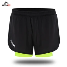WOSAWE Motorcycle Shorts 2 IN 1 Mens Shorts Pantalon Motocross Men Downhill Off Road Bicycle With Breathable Longer Liner Shorts barcelona longer knit shorts 2014 2015 black pink