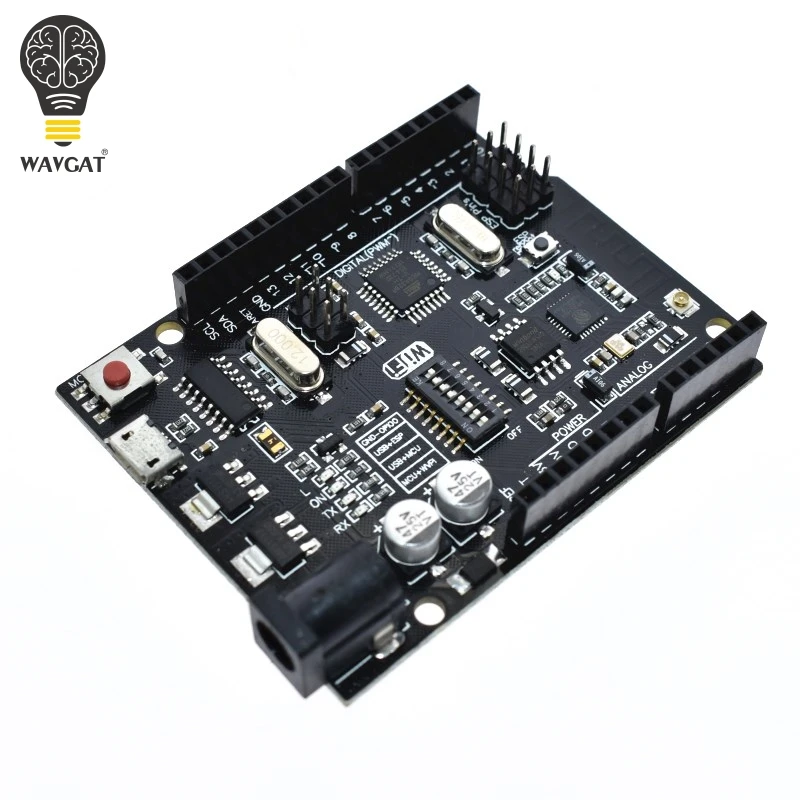 

WAVGAT UNO R3 + WiFi ATmega328P+ESP8266 (32Mb memory) USB-TTL CH340G For Arduino Uno NodeMCU WeMos ESP8266 One New Arrival
