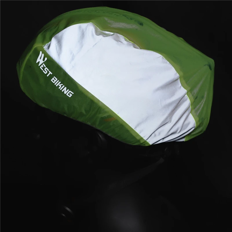 West Biking Reflective Helmet Cover Rainproof Dust Proof Ultralight Bike Accessories Road MTB Mountain Bike Bicycle Helmet Cover