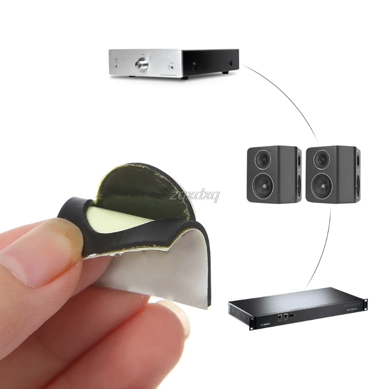 Audio Speaker Amplifier Vibration Shock Absorber Feet Pads Rubber Pad Self adhesive 1.9*0.4cm Whosale&Dropship|Коврики для мышей| |