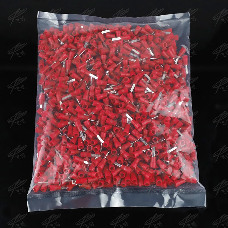1000pcs/pack DBV2-14 Insulated Blade Terminal Cable Wire Connectors Electrical Crimp Terminals Ends Cold pressed terminal