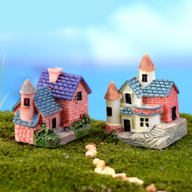 

Random 2CM Fairy Garden Mini Brick Villa DIY Miniature Pastoral Romantic Gift For Children Home Pots Decoration Ornaments F17
