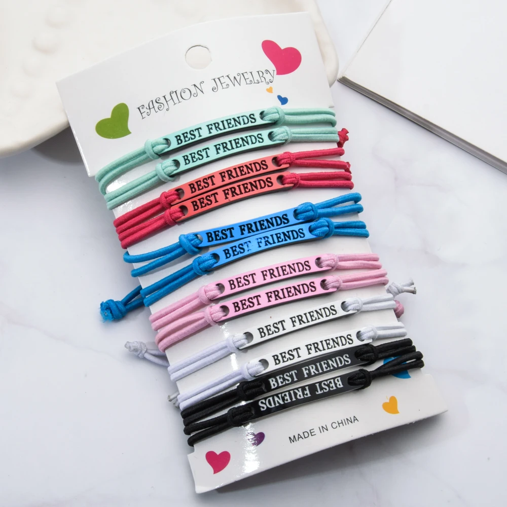 

SLZBCY Handmade Adjustable Braided Rope Bracelets for Best Friends Jewelry Gift Women Resin Square Charms Yoga Bracelet 12 PCS