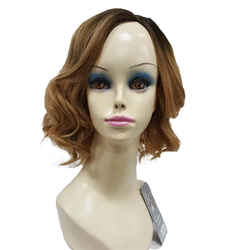 Women S Wig Medium Wavy Angled Bob Hairstyles Hair Synthetic Full