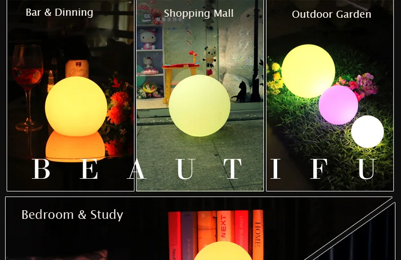Luzes de Led com Controle Esféricas para Decoração de Jardim Gramado ao ar Noturna para Casa Sala de Jantar Iluminação de Natal Remoto Lâmpadas Livre Luz 8 Luzes e Iluminação