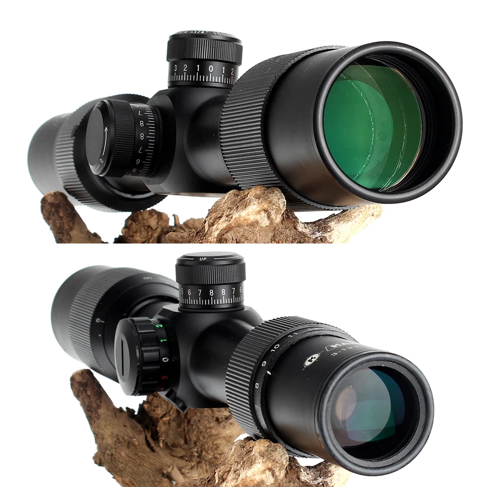 KANDAR 3-12X40 AOQ First Focal Plane Hunting Riflescopes Red Green Illuminated P4 Glass Etched Reticle Turrets Lock Scope (2)