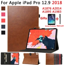 Премиум кожаный чехол для Apple iPad Pro 12,9 держатель для карандашей умный противоударный чехол для iPad 12,9 Funda