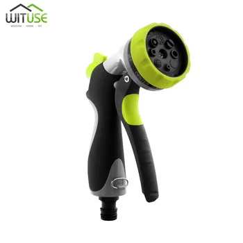 

Garden Hose Nozzle High-Pressure Hand Sprayer 8 Spray Modes Adjustable Metal Wash Water Gun for Car Dog Gardening Flowers Plant