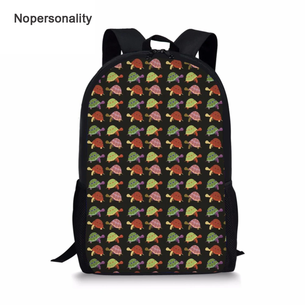 

Nopersonality Funny Floral Turtle Bookbag 16inch Junior Primary Kids School Bags Personalized High School Children Schoolbags