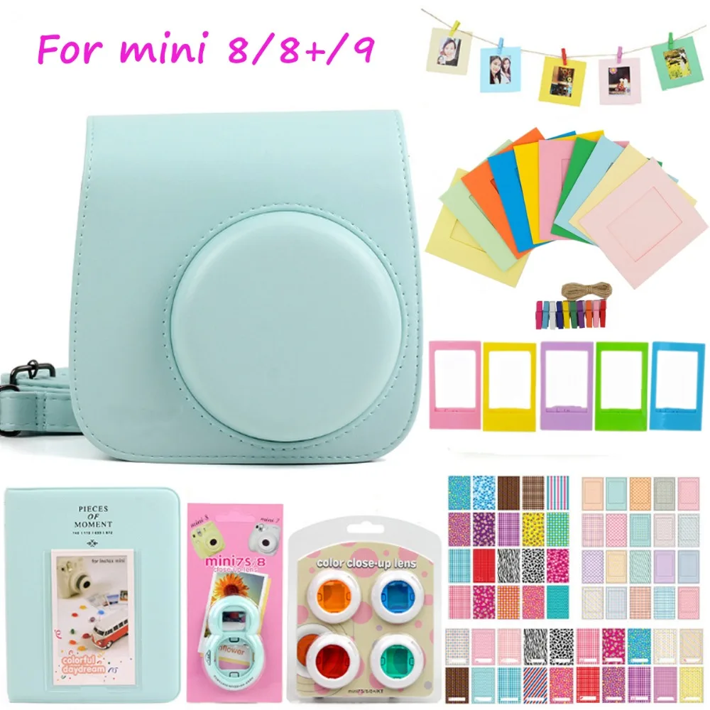 5 Color Accssories Bundle Set for Fujifilm Instax Mini 9 Instant Film Camera Including Carry Bag/Photo Album/Stickers/Lens/Frame 5 Color Accssories Bundle Set for Fujifilm Instax Mini 9 Instant Film Camera Including Carry Bag/Photo Album/Stickers/Lens/Frame