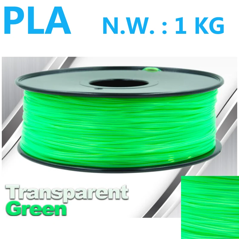 Transparent Green PLA Filament