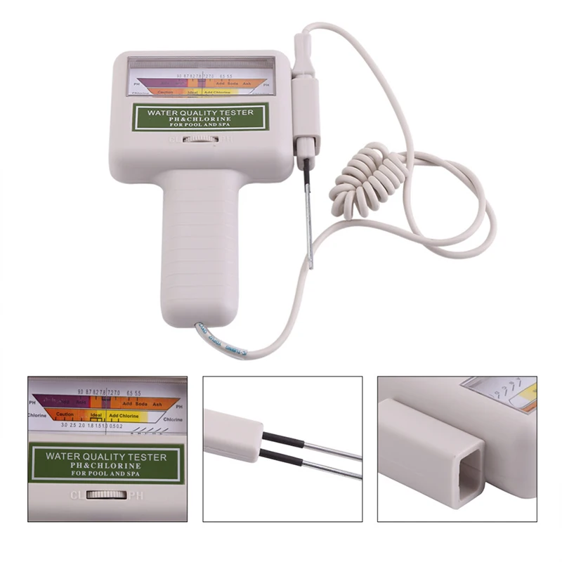 

PH/CL2 Chlorine Tester Digital Water Quality Tester Portable Swimming Pool Spa Aquarium PH Meter Test Accessories
