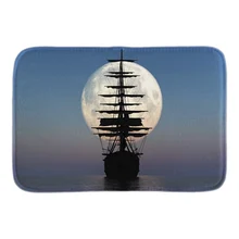 Life Of A Pirate Home Decor Doormats With For Me Pirate Ship Under Moonlight Indoor Outdoor Door Mats Short Plush Bathroom Mat