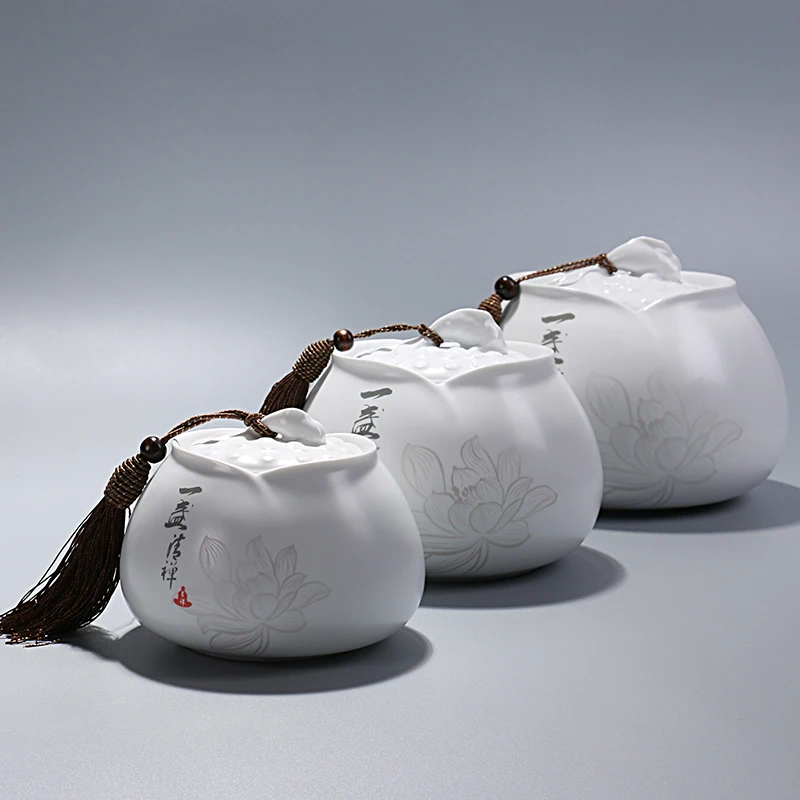 Китайский стиль kongfu чайник керамический Герметичные банки маленькая коробка для упаковки конфет контейнер для хранения чая канистра