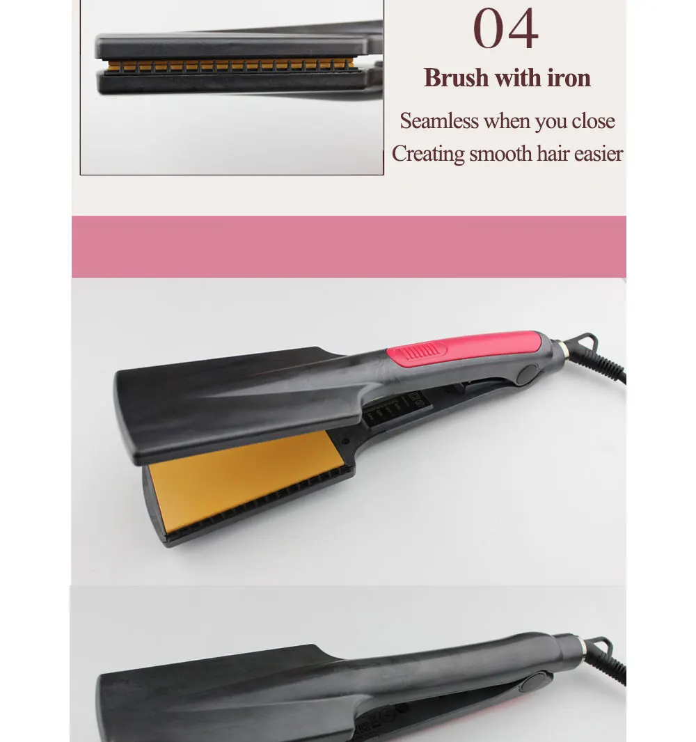 Профессиональный быстрый нагрев Керамический выпрямитель для волос широкий плоский утюжок терморегулятор выпрямители для волос инструмент для укладки
