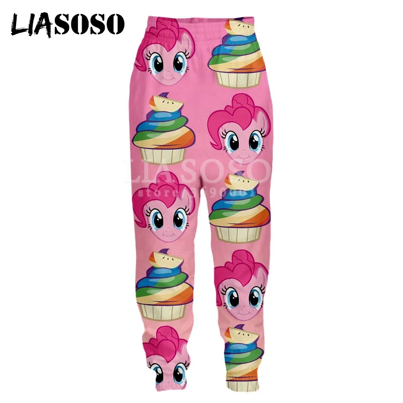 

LIASOSO 2018 New 3d Print Unisex Men Women Sweatpants Colorful Cupcake Cute Face Casual Harajuku Sweat Pants Joggers pants X0437