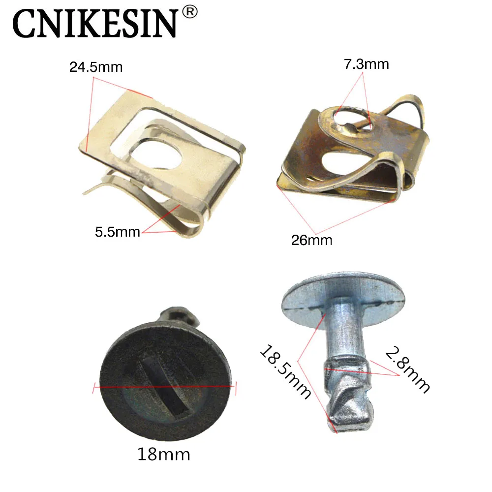 CNIKESIN 20PCS Auto Fastener Automobile Engine Lower Guard Plate Fixed