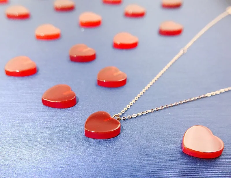 Ювелирные изделия ожерелье в форме сердца из 18 каратного золота с