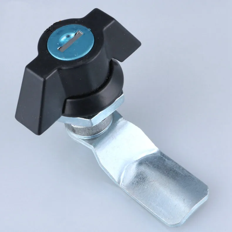 Черный замок для шкафа с двумя крыльями цилиндрический MS408 замки кулачком