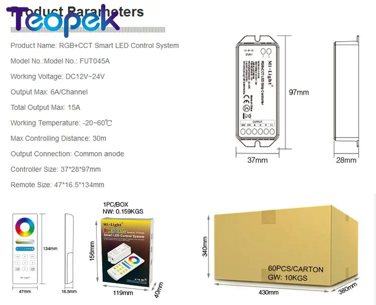 Mi. Светильник FUT043 FUT044 FUT045 RGB RGBW RGB+ CCT AUTO-SYNC светодиодный контроллер+ FUT088 2,4G Wi-Fi Функция синхронизации