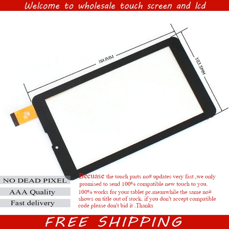 

New Touch Screen For Irbis TZ45 TZ46 TZ50 3G Irbis HIT 8Gb TZ49 Tablet Touch Digitizer Panel Sensor Replacement Free Shipping