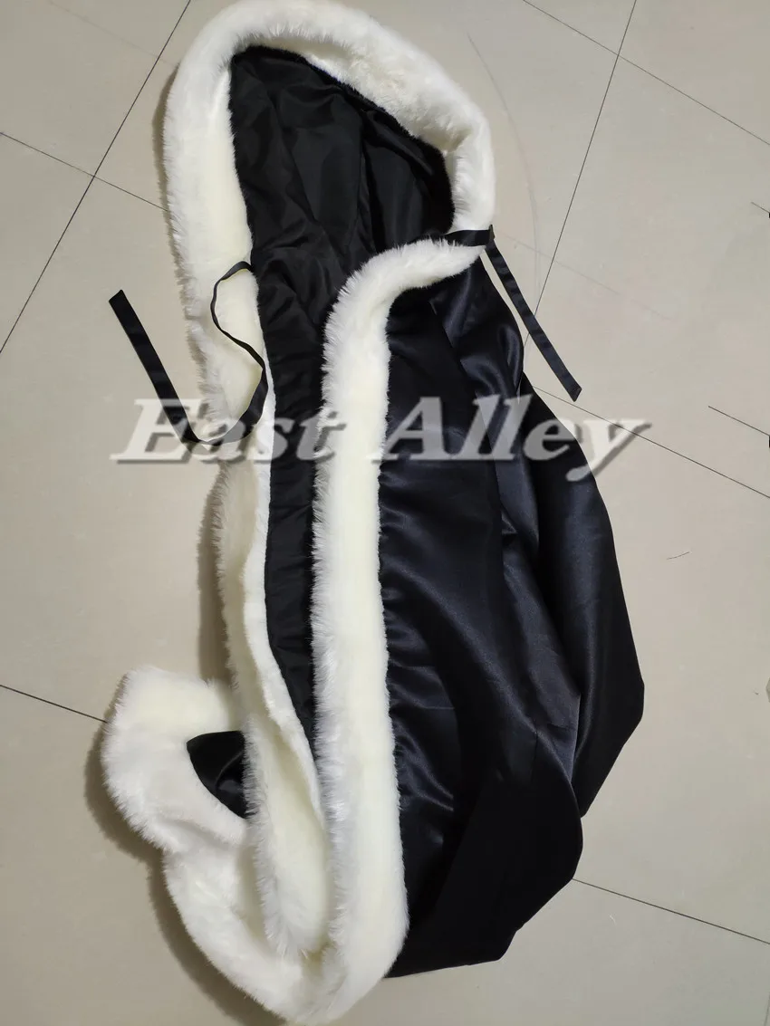 Champagne Bridal Cloak Winter Hooded Faux Fur Trim Satin Wedding Cape Shawl Cape Mantles Manto
