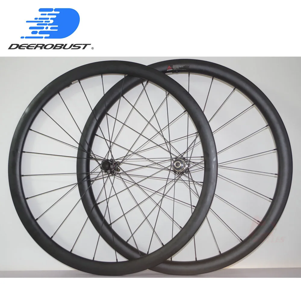 

1303g Lightest 700C 38mm Asymmetric Carbon Bike Wheel set Tubeless Clincher Road Disc Cyclocross CX Bicycle Wheels 24H 28H XDR