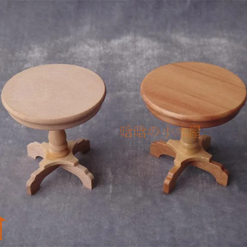 Round Coffee Table end Table dollhouse furniture wooden red color children Furniture Toys Round Coffee Table end Table dollhouse furniture wooden red color children Furniture Toys