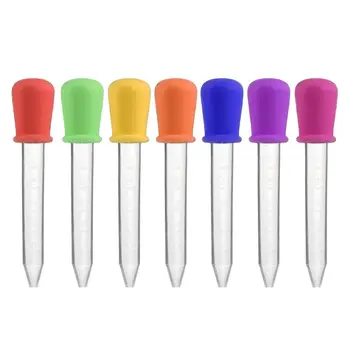 

5ml Silicone Pipette Liquid Food Dropper Plastic Baby Feeding Medicine Dropper Spoon Burette Infant Utensils