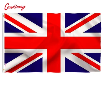 

oriflamme 90x150mm union jack flag united kingdom Wave polyester rope toggle Great Britain Banner 3x5' feets Christmas's gifts