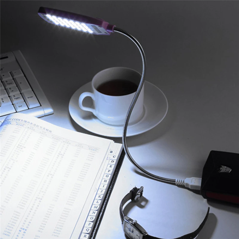USB светодиодный настольная лампа 28 светодиодный S очень яркая, гибкая простой лампа для чтения книг Новинка книга света для общежития