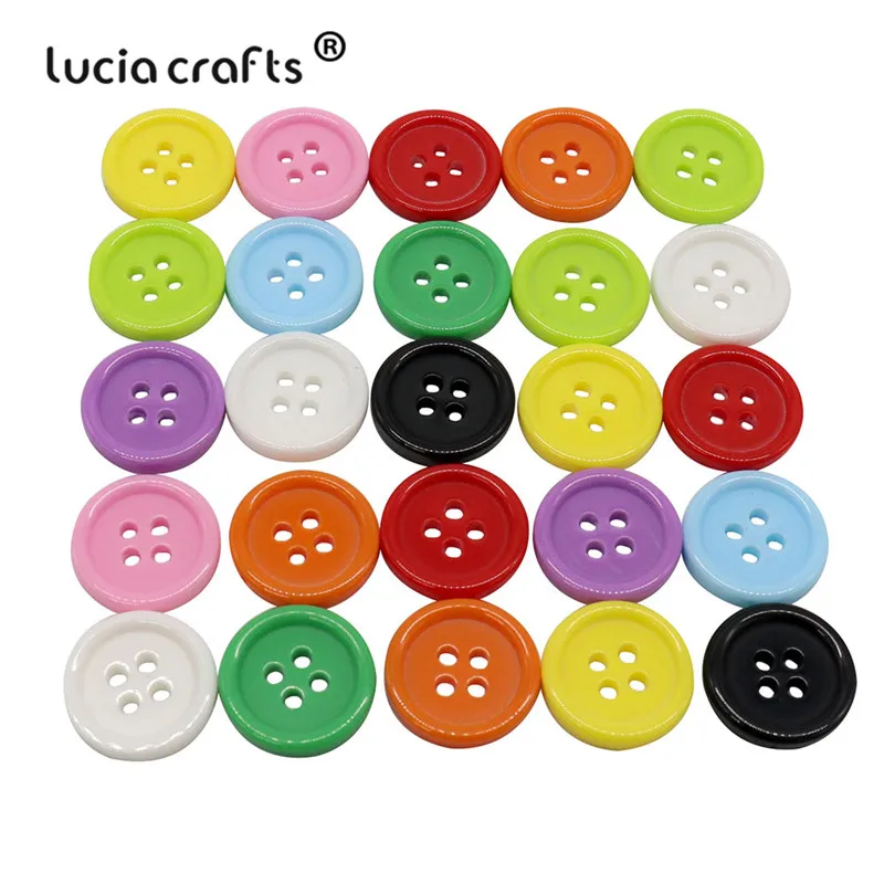 Lucia crafts 50/100 шт./лот одноцветные резиновые круглые плоские с оборота пластиковые кнопки DIY Швейные Детские аксессуары для рубашек, одежды E0401