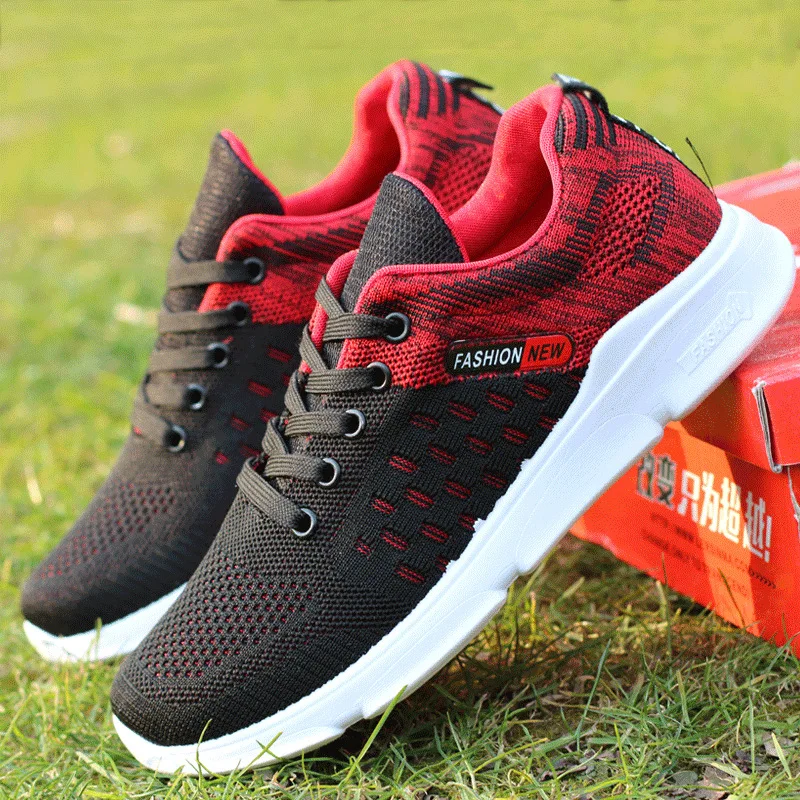 

Men Mesh Casual Shoes Lace-up New 2019 Men Sneakers Spring Autumn Breathable Fashion Comfortable Male Footwear Luxury Brand Shoe