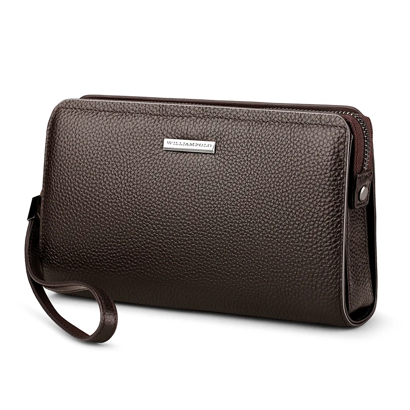

2019 Genuine Leather Mens Clutch Wallet With Coded Lock Men Wallet Business Man Clutch Purse Mens Handbag PL286