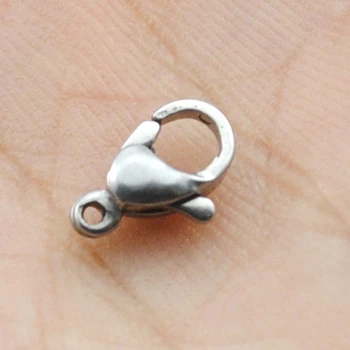 

Hot Sales New Arrival 100pcs Lobster Clasps Claw DIY Jewelry Fastener Hook Findings Silver Free shipping &wholesale Feida 10x7mm